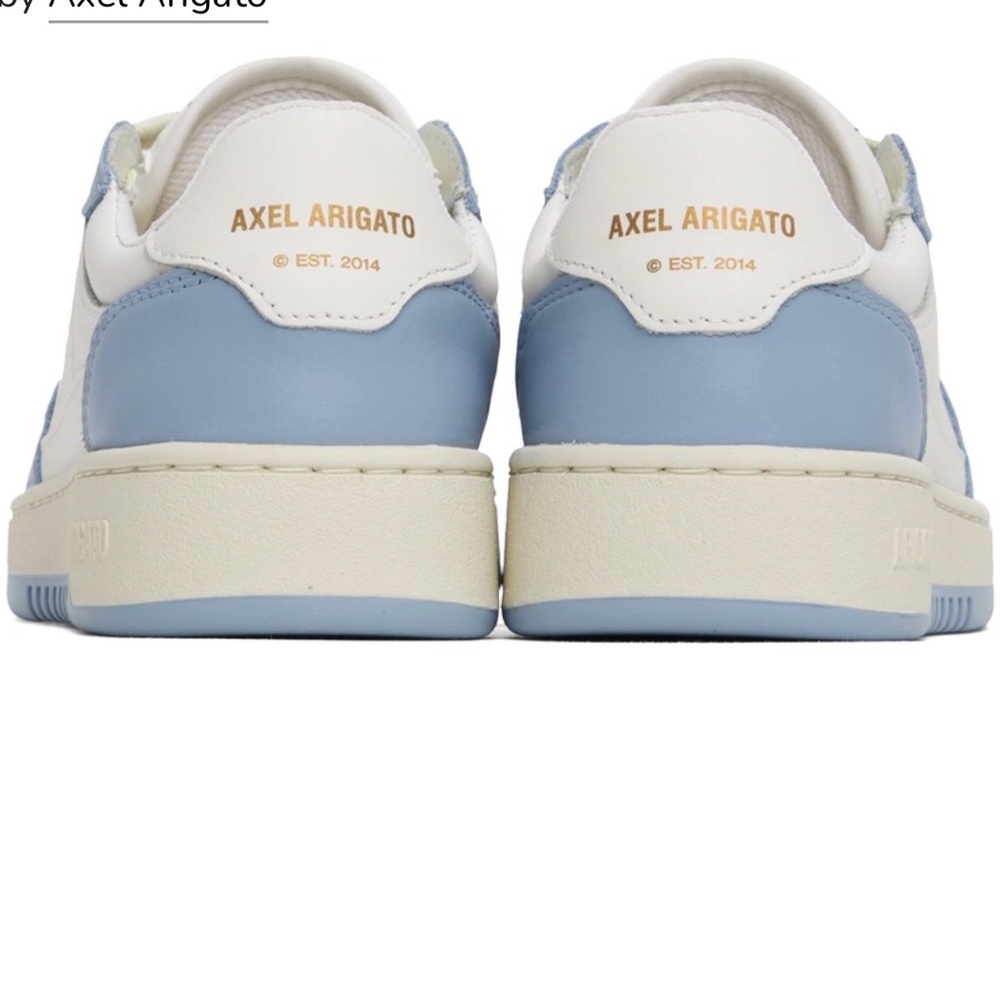 White & Blue Dice Lo Sneakers - Light Blue and White Sneaker - Picture 2 of 7
